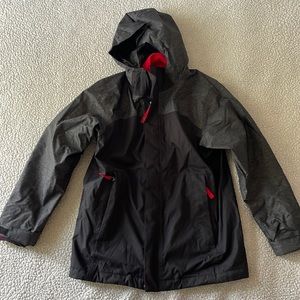 North Face jacket with zip up fleece double